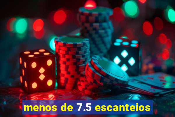 menos de 7.5 escanteios